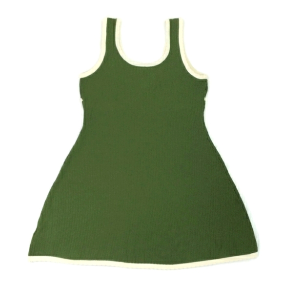 Cider Green V-Neck Sleeveless Knotted Knit Mini Party Dress Womens Plus 0X Cider Green V-Neck Sleeveless Knotted Knit Mini Party Dress Womens Plus 0X